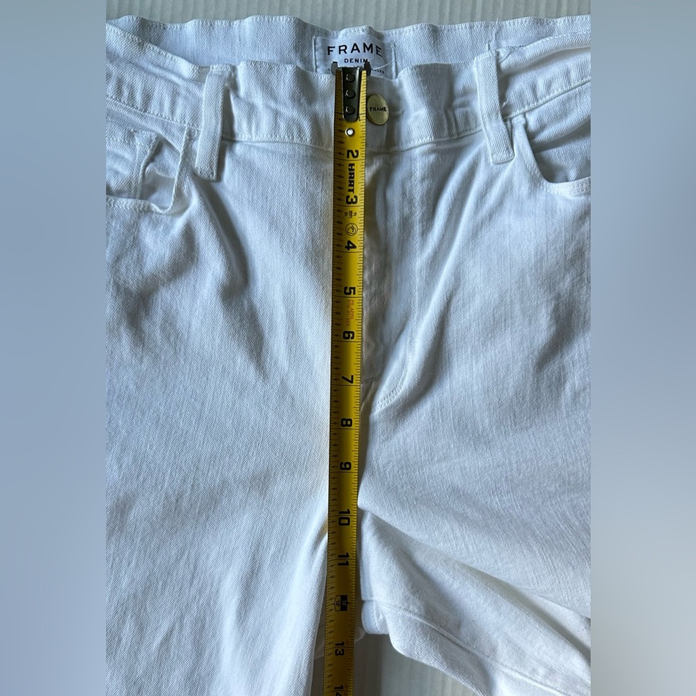 FRAME‎ Women’s Jeans Wide Leg Le Vintage Crop High Rise White size 31 - Picture 7 of 10